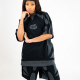 Black Pattern-cut top