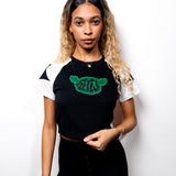 Wing crop Tee - Black