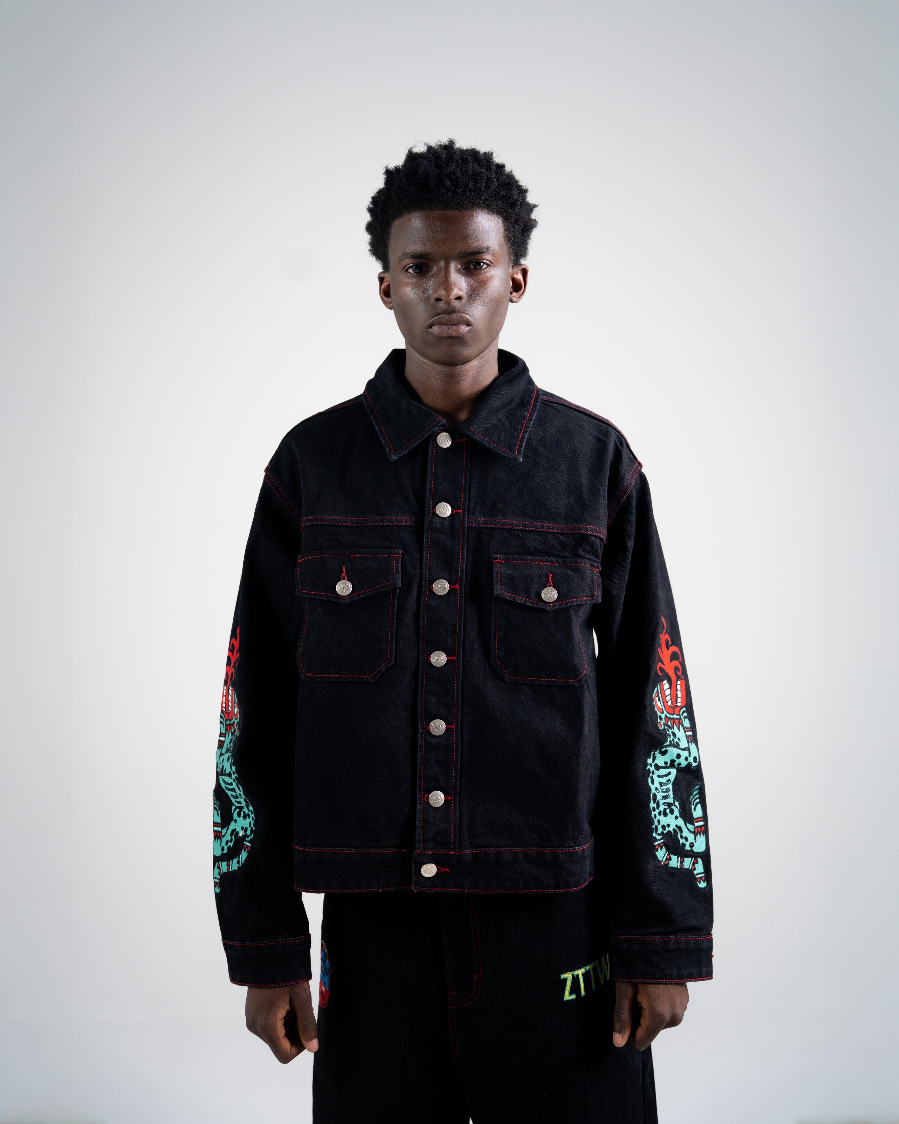 zttw Dragon Denim Top