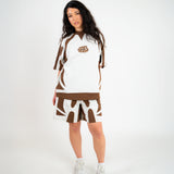 Brown Pattern cut top