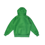 Green pigment zipper hoodie