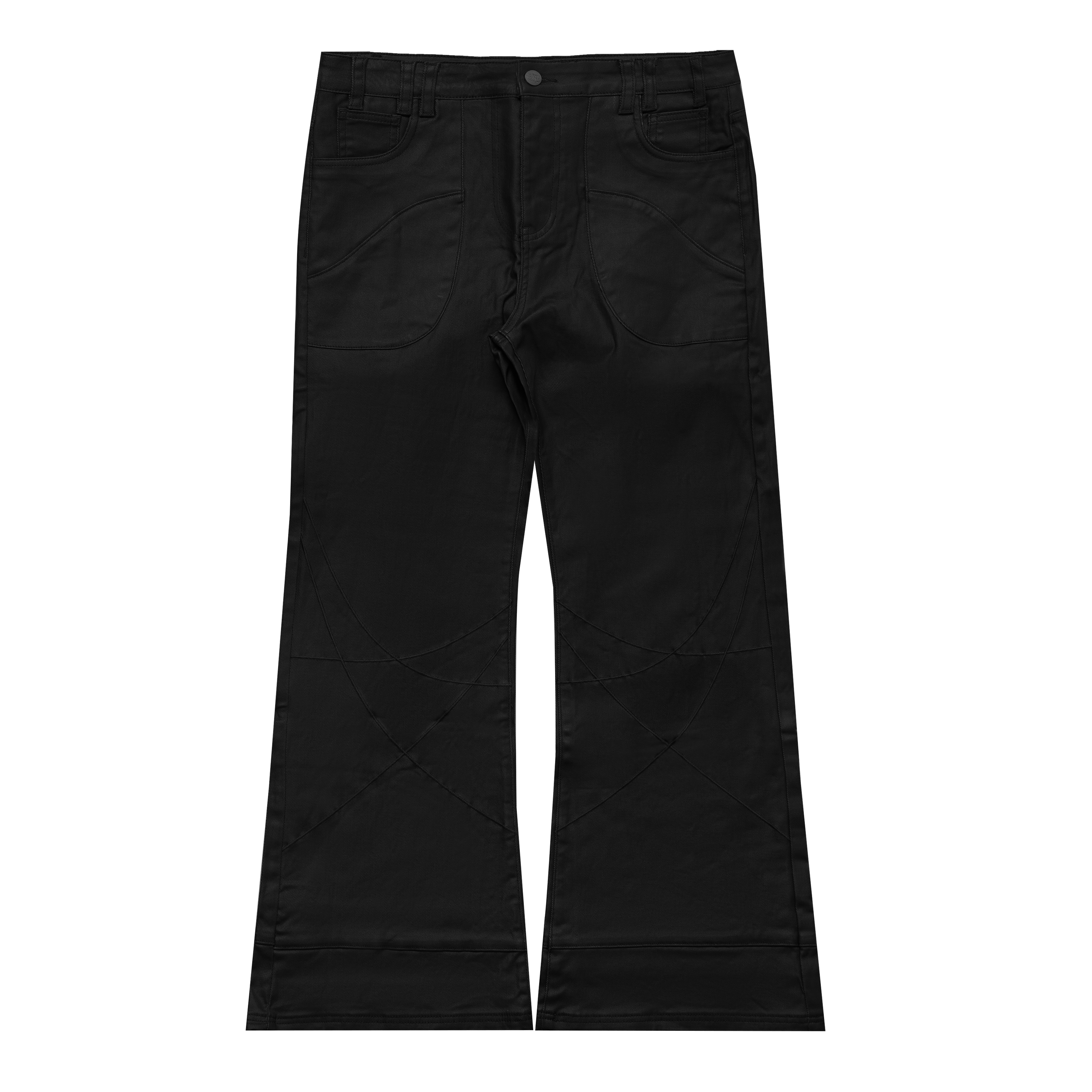 Zttw wax denim pants - black