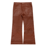 Zttw wax denim pants - brown