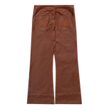 Zttw wax denim pants - brown
