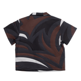 Black camo puffer top