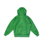 Green pigment zipper hoodie