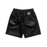 Jet Black Leather shorts