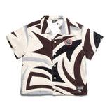 cream camo puffer top