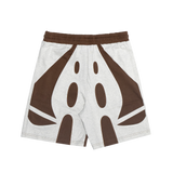 Brown Pattern cut shorts