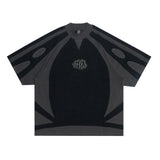 Black Pattern-cut top