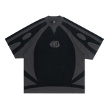 Black Pattern-cut top