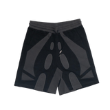 Black Pattern-cut shorts