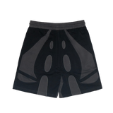Black Pattern-cut shorts