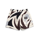 cream camo puffer shorts